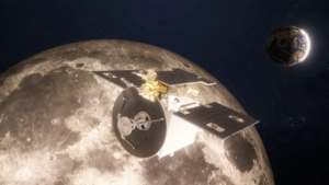 ICUBE-Q Satellite in Lunar Orbit