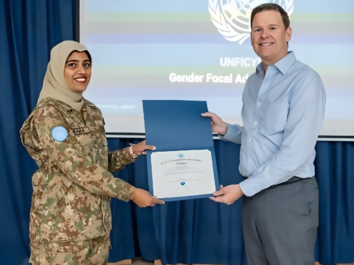 Pakistani Pacifist Major Sania Safdar Receives UN Gender Equality Award