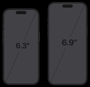 iPhone 16 Pro and Pro Max - Display Size Comparison