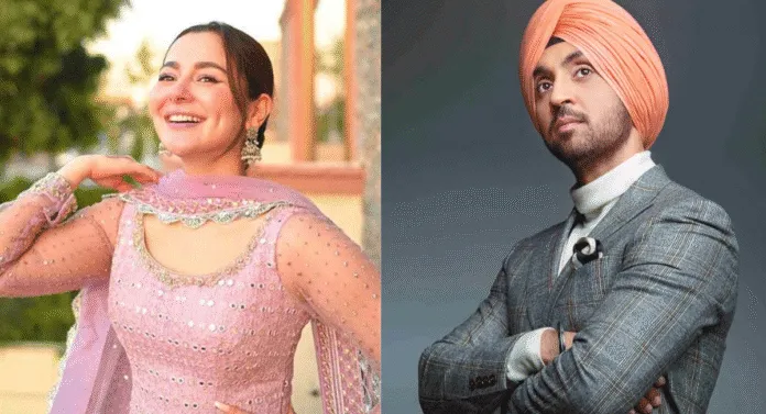 A woman in a pink embellished dress poses outdoor, while a man in a stylish gray suit with an orange turban stands confidently.