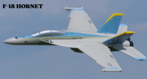 Top Fighter Jets 2025: The World's Most Advanced Aircraft 2 An F-18 Hornet jet flies against a clear blue sky, showcasing its sleek design with a grey and blue color scheme.