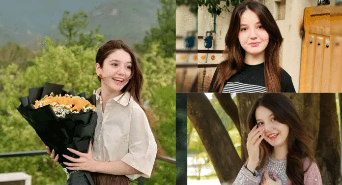 Sana Yousuf Final Words Before Tragic Murder Unveiled Three young women in varying outdoor settings, one holding a bouquet of flowers, showcasing nature and casual attire.